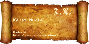 Kausz Muriel névjegykártya